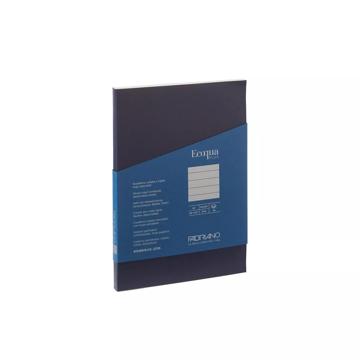 Fabriano Boutique - Libreta A5 Rayado Encolado Ecoqua Plus Azul Oscuro barato