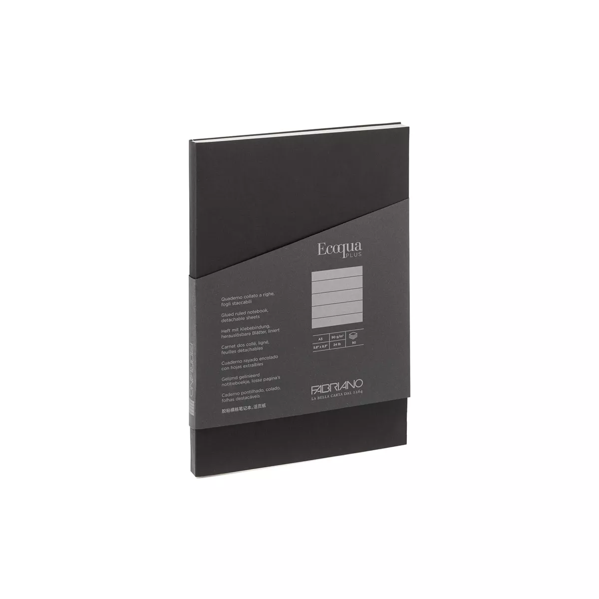 Fabriano Boutique - Libreta A5 Rayado Encolado Ecoqua Plus Negro barato