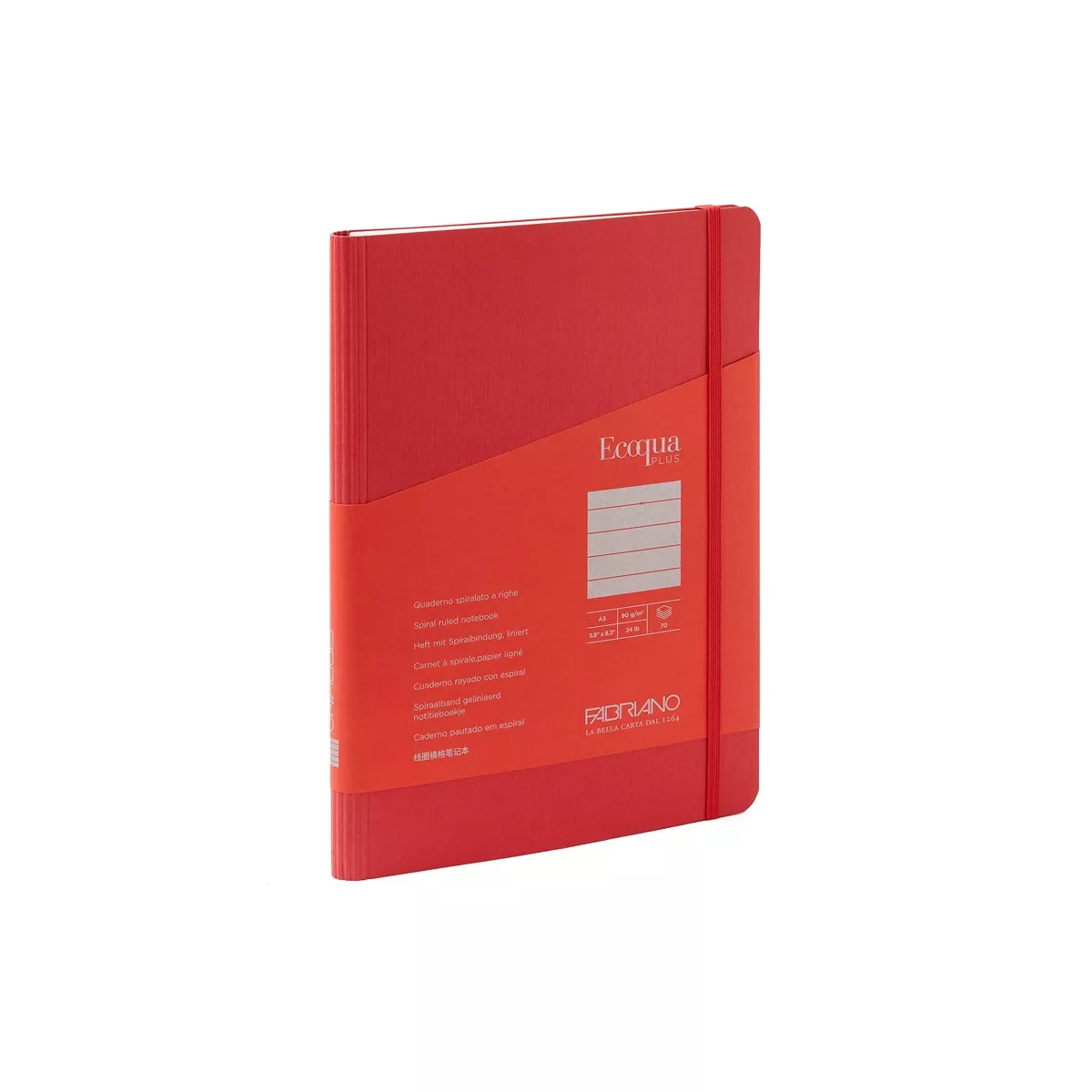 Fabriano Boutique - Libreta A5 Rayado Espiral Escondida Ecoqua Plus Rojo barato