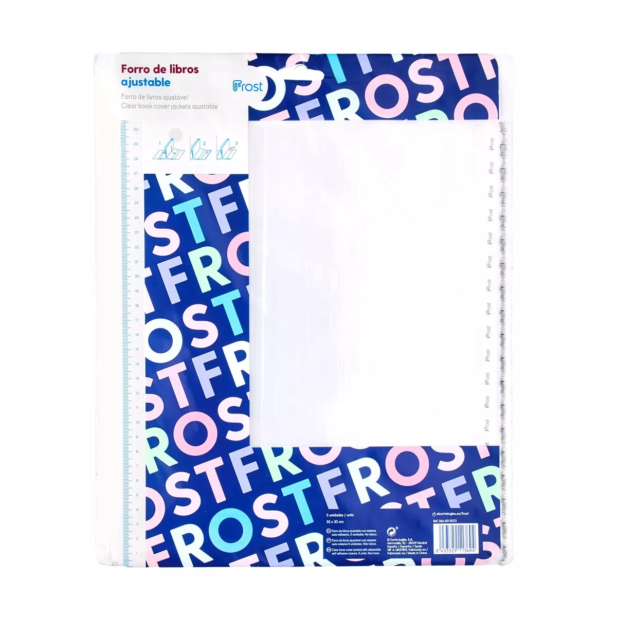 Frost - 5 Forros Ajustables Transparente 30x55cm barato