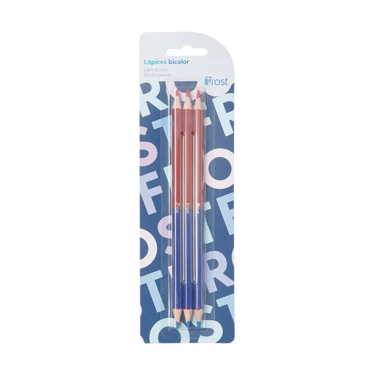 Frost - Pack 3 Lápices Bicolor Azul Y Rojo barato