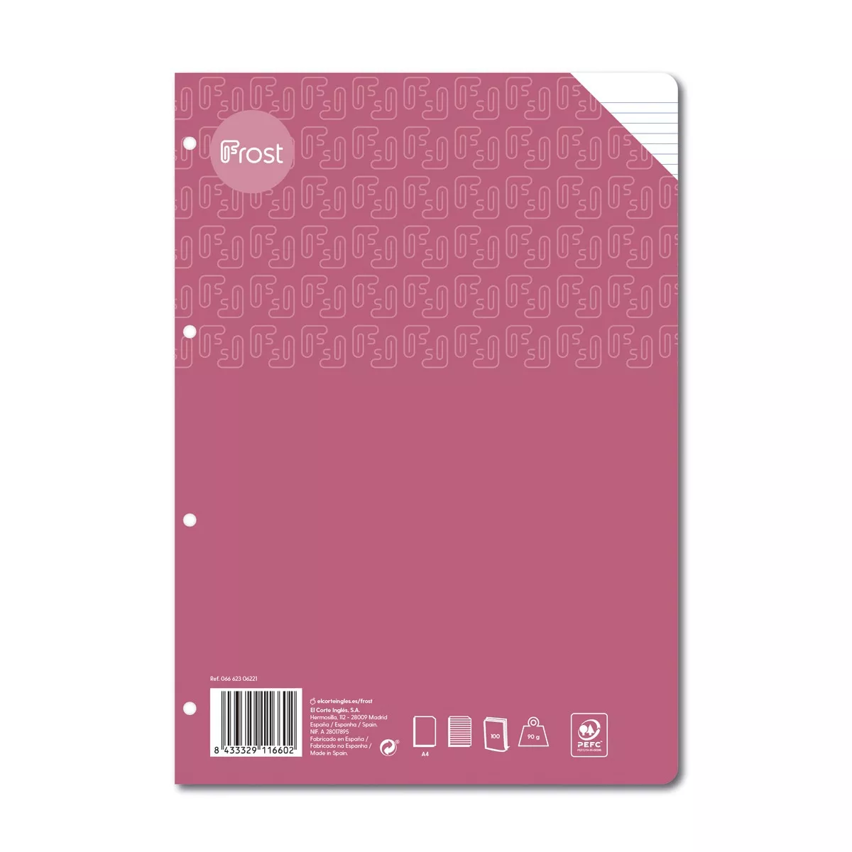 Frost - Recambio A4 100H Rosa En Oferta Frost - Recambio A4 100H Rosa Barato