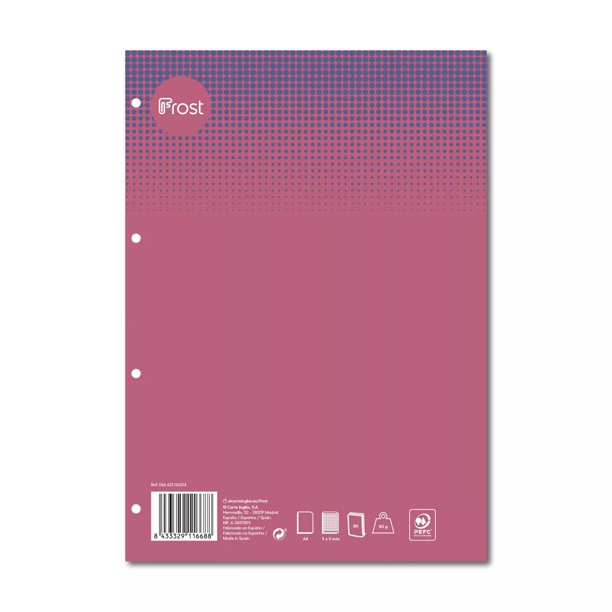 Frost - Recambio A4 80 Hojas Rosa En Oferta Frost - Recambio A4 80 Hojas Rosa Barato