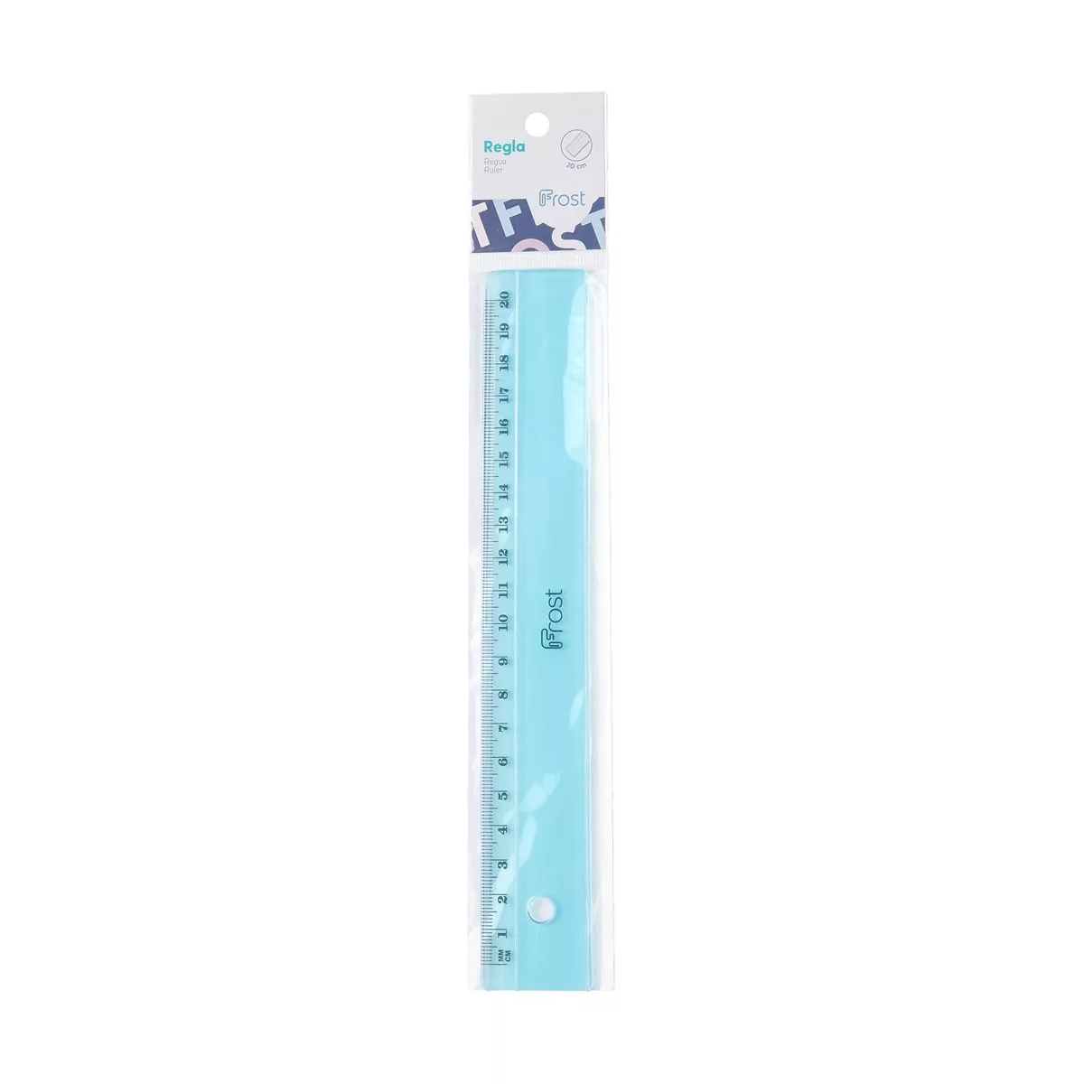Frost - Regla 20 Cm Azul barato