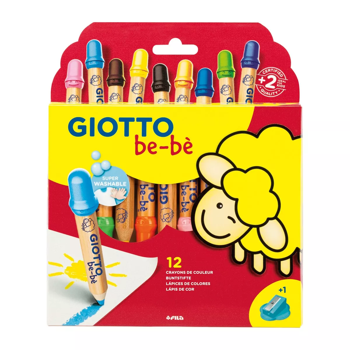 Giotto Be-Bè - Estuche 12 Súper Lápices + Sacapuntas barato