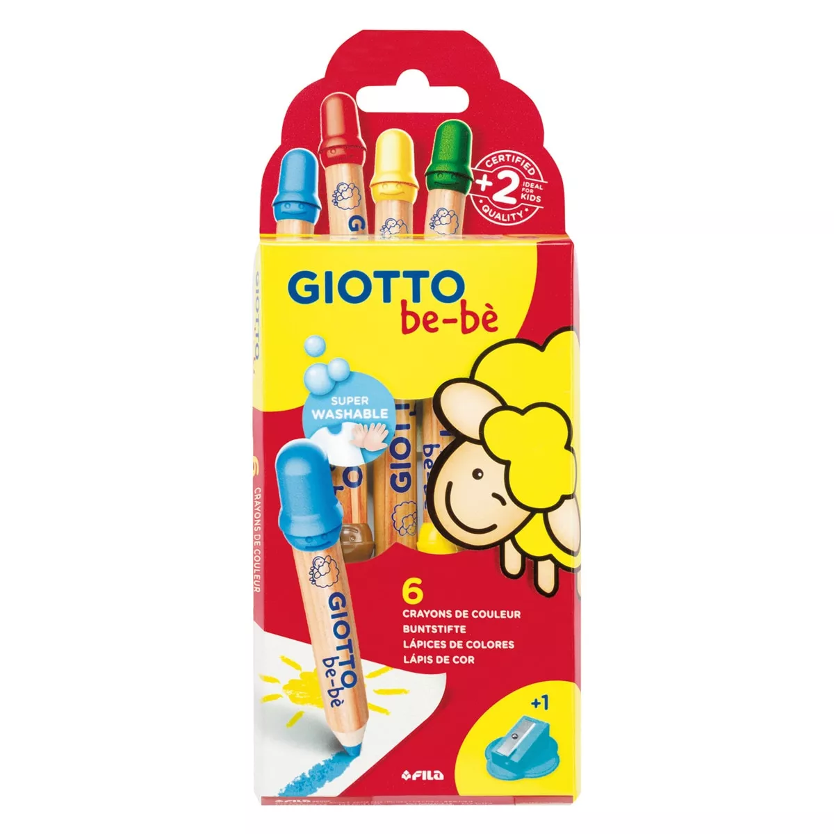 Giotto Be-Bè - Estuche 6 Súper Lápices + Sacapuntas barato