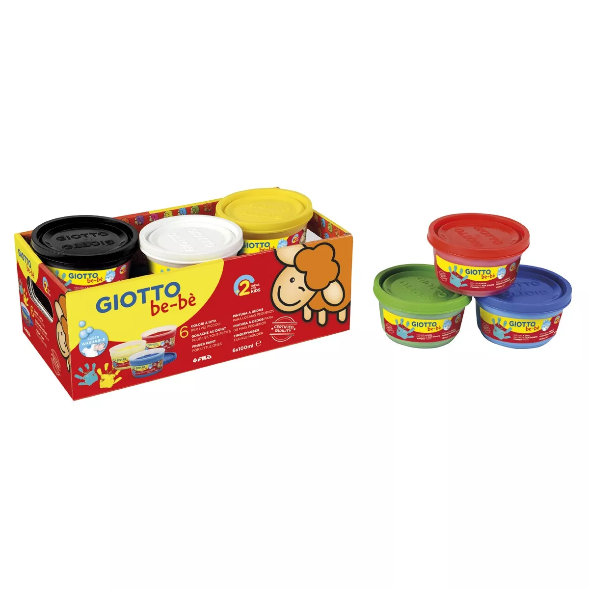 Giotto Be-Bè - Set De Pintura A Dedos 6X100 Ml En Oferta Giotto Be-Bè - Set De Pintura A Dedos 6X100 Ml Barato