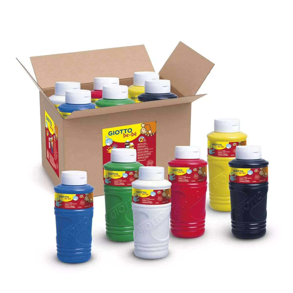 Giotto Be-Bè - Set De Pintura A Dedos 6X750 Ml Colores Primarios En Oferta Giotto Be-Bè - Set De Pintura A Dedos 6X750 Ml Colores Primarios Barato