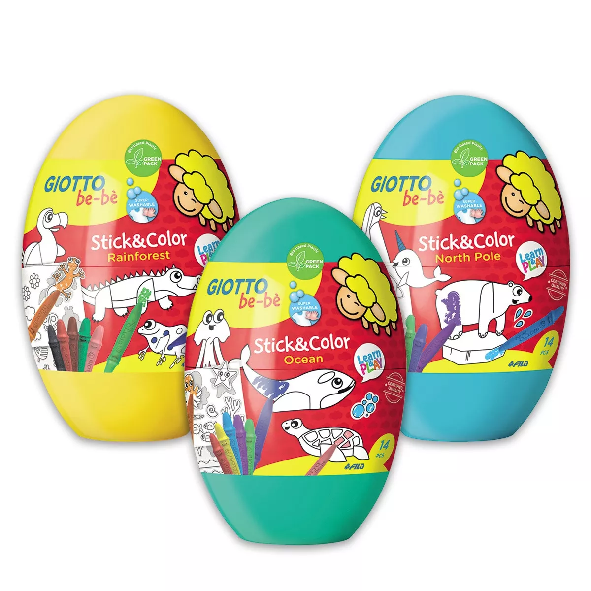 Giotto Be-Bè - Stick & Color Egg Pega Y Colorea barato