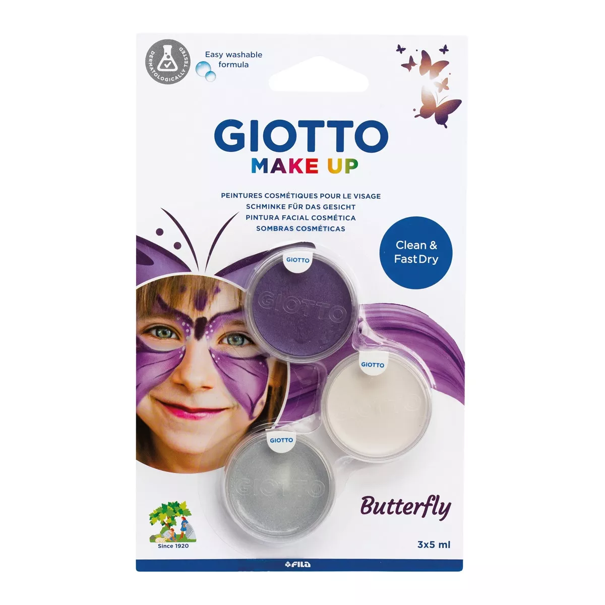 Giotto - Blíster 3 Unidades De Pintura Facial Cosmética Temática Mariposa Make Up En Oferta Giotto - Blíster 3 Unidades De Pintura Facial Cosmética Temática Mariposa Make Up Barato