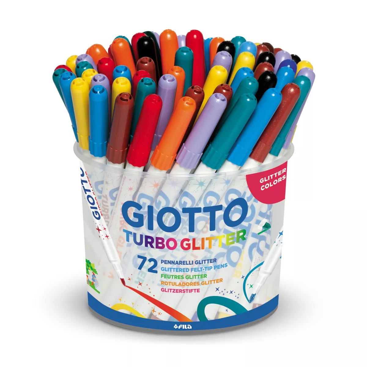 Giotto - Bote 72 Rotuladores Turbo Glitter barato