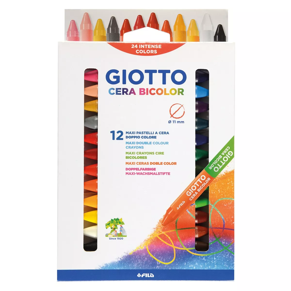 Giotto - Estuche 12 Ceras Maxi Duo barato