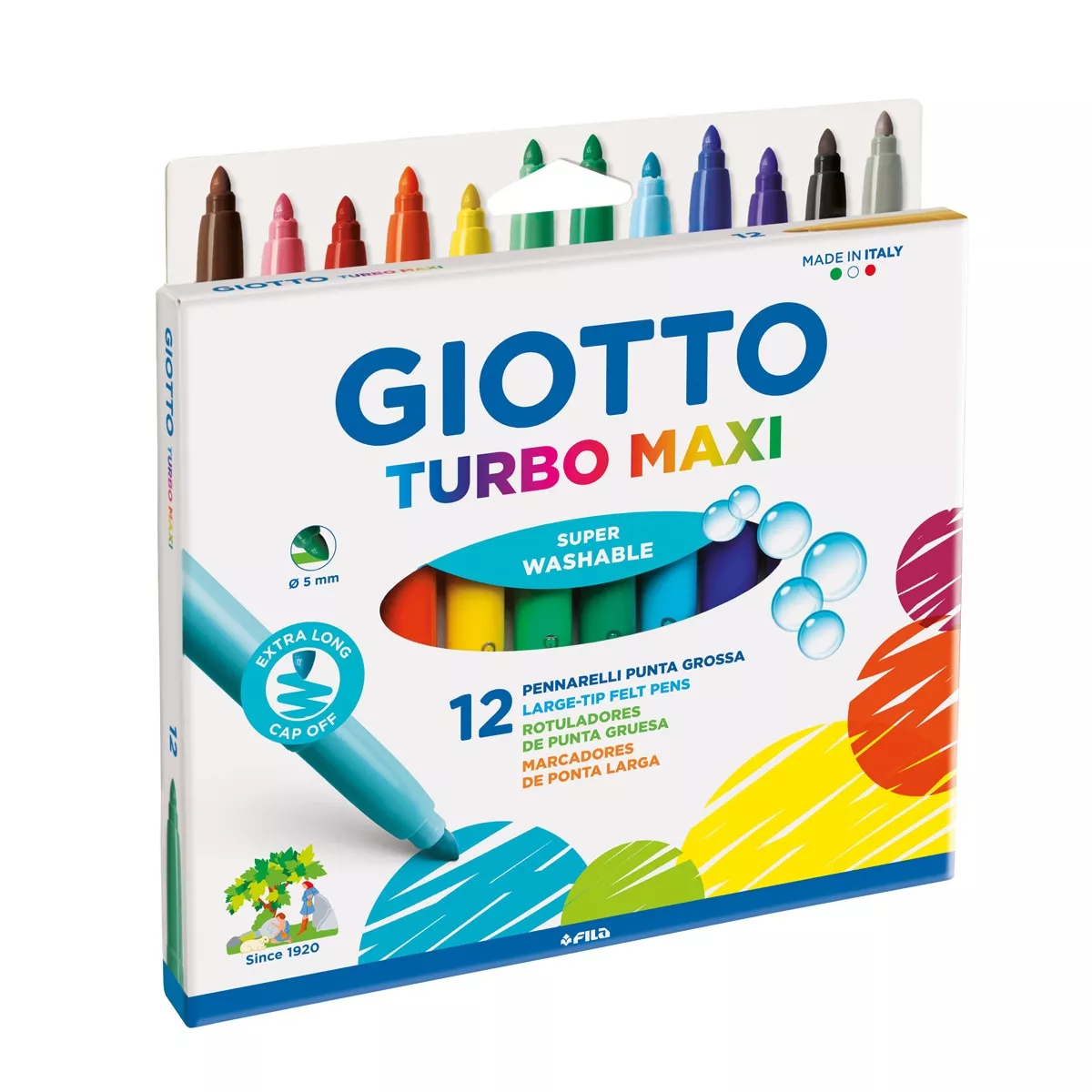 Giotto - Estuche Con Asa 12 Rotuladores Turbo Maxi barato