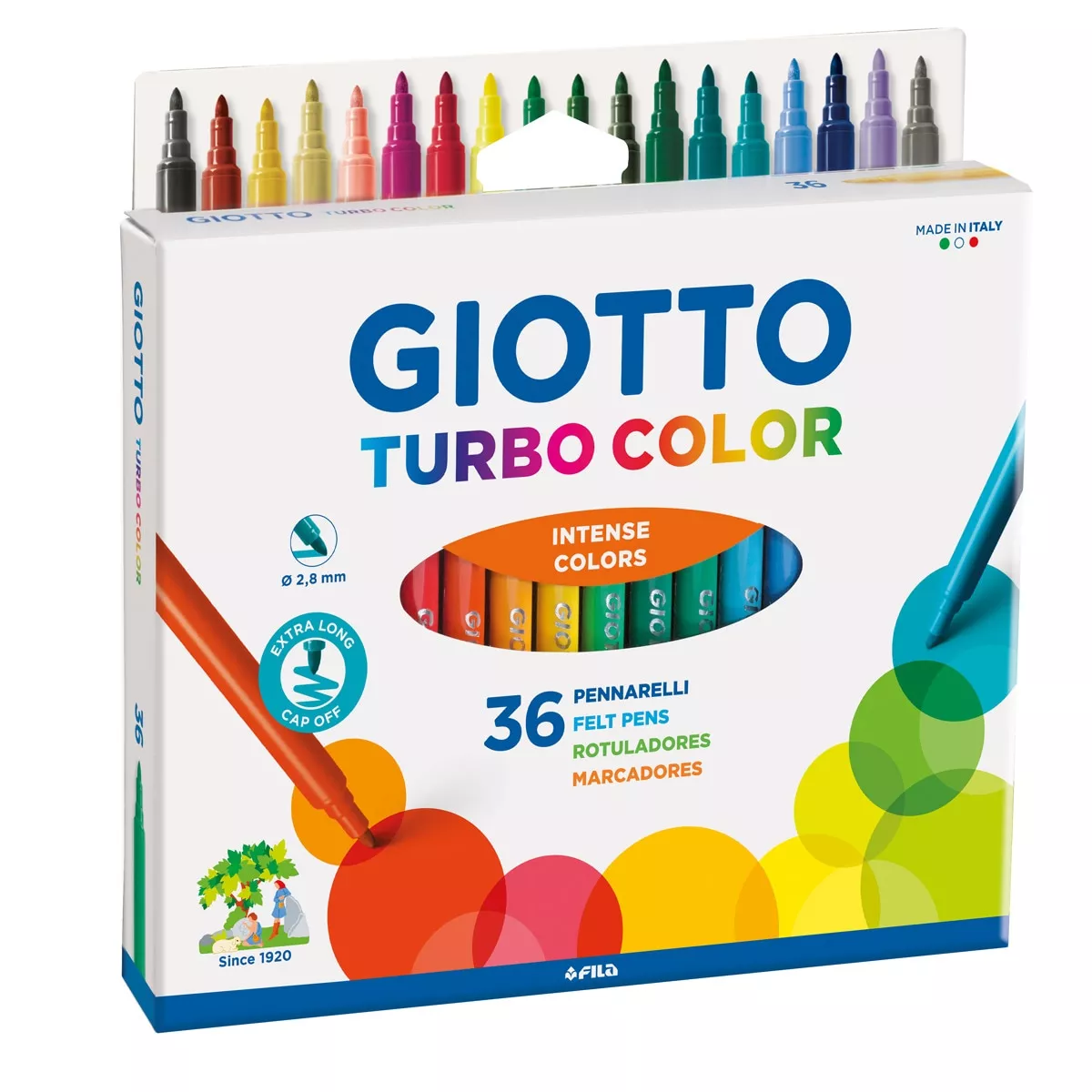 Giotto - Estuche Con Asa 36 Rotuladores Turbo Color barato