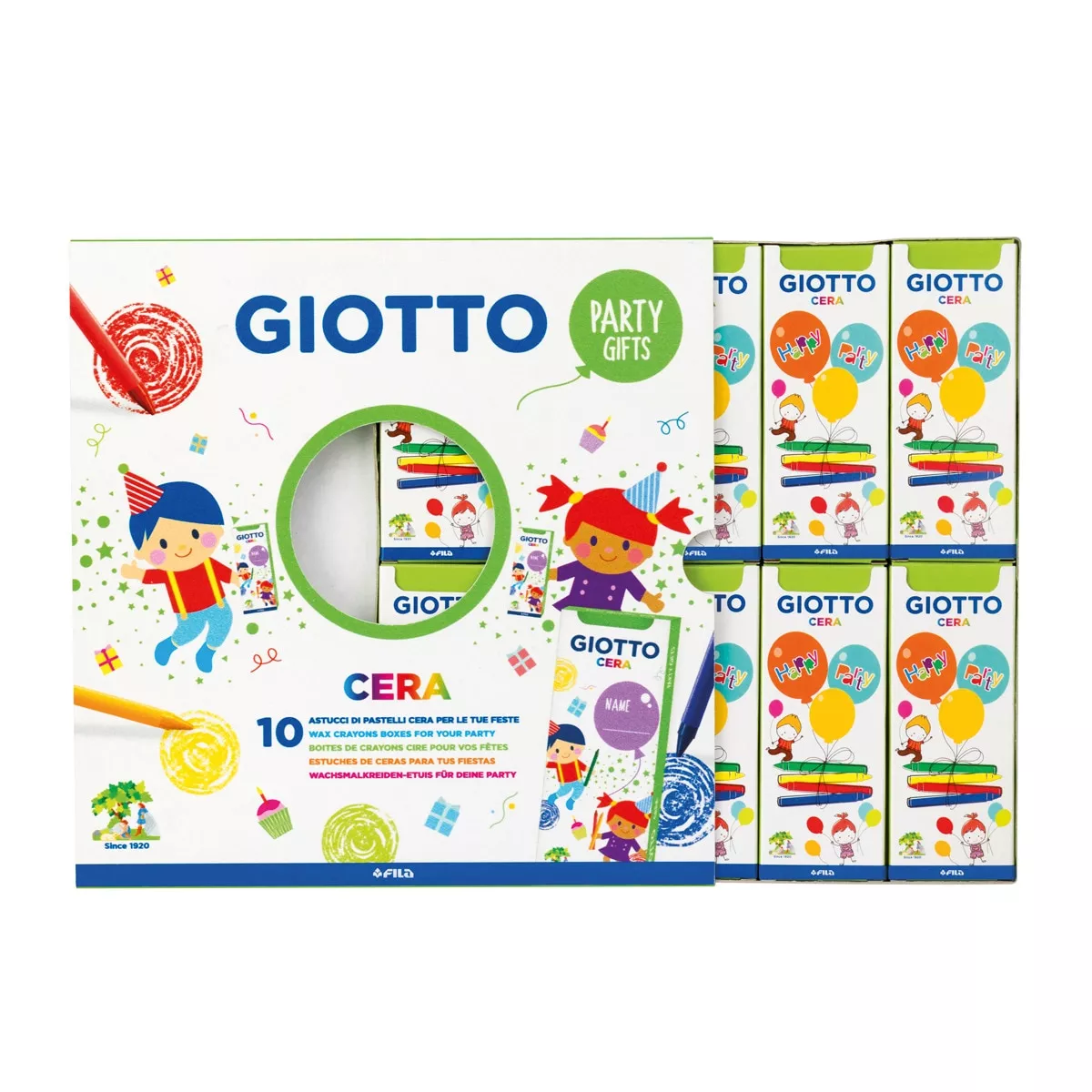 Giotto - Expositor 10 Sets Ceras Party Set barato