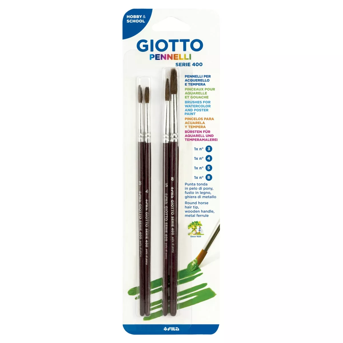 Giotto - Set 4 Pinceles Serie 400 (Nº 3/4/5/8) En Oferta Giotto - Set 4 Pinceles Serie 400 (Nº 3/4/5/8) Barato
