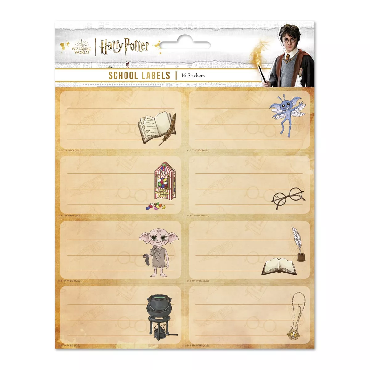 Grupo Erik Editores, S.l. - Etiquetas Adhesivas Harry Potter Erik Beige En Oferta Grupo Erik Editores
