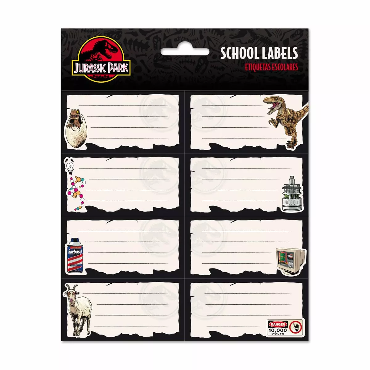 Grupo Erik Editores, S.l. - Etiquetas Adhesivas Jurassic Park Erik Beige En Oferta Grupo Erik Editores
