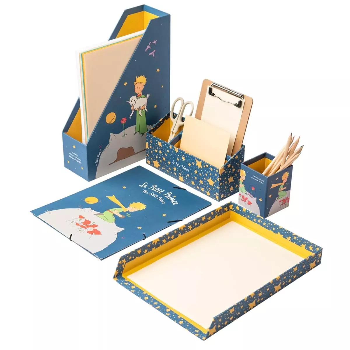 Grupo Erik Editores, S.l. - Organizador De Escritorio El Principito Erik Azul Y Amarillo En Oferta Grupo Erik Editores