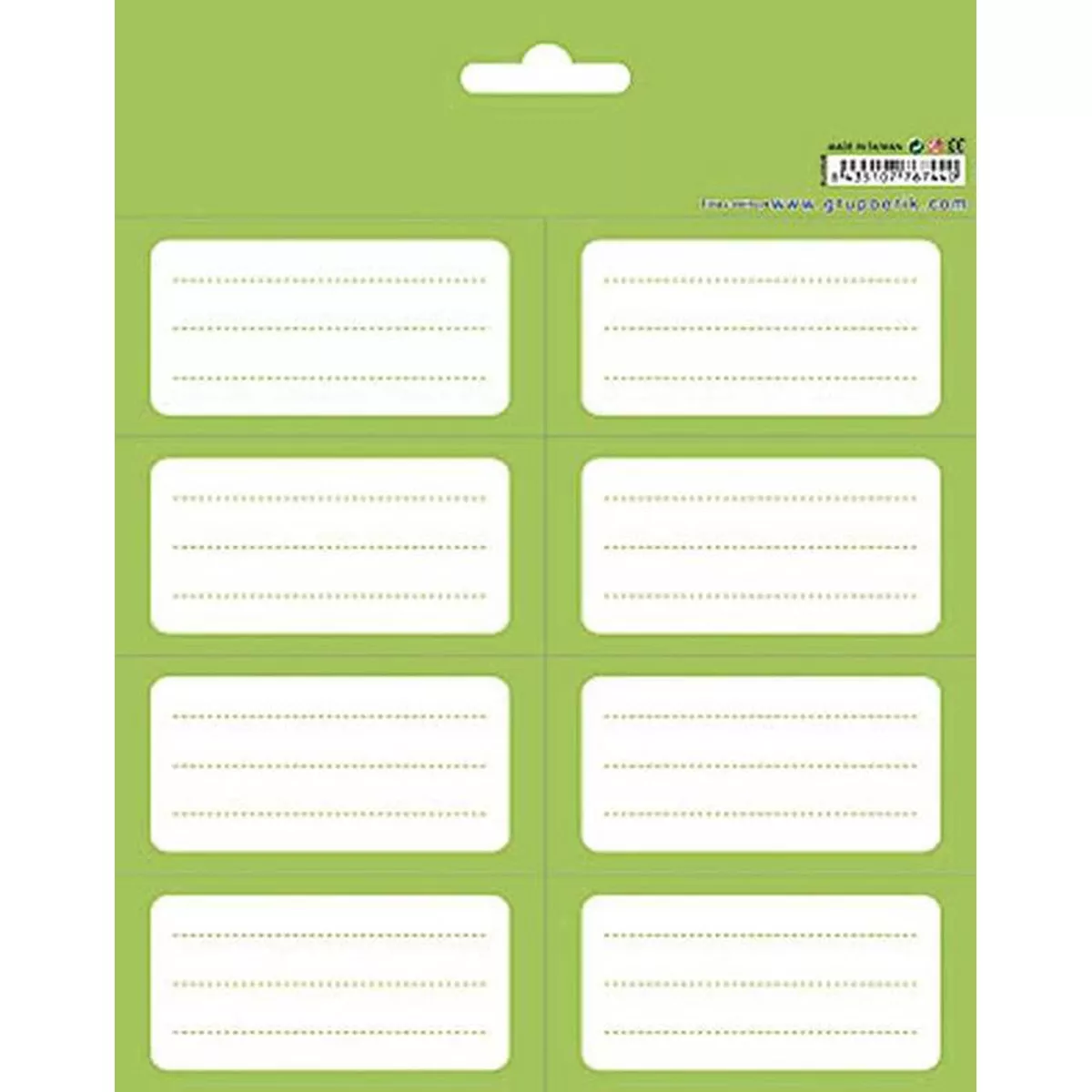 Grupo Erik Editores, S.l. - Pack 16 Etiquetas Adhesivas 8X4 Green Grupo Erik Editores Verde En Oferta Grupo Erik Editores