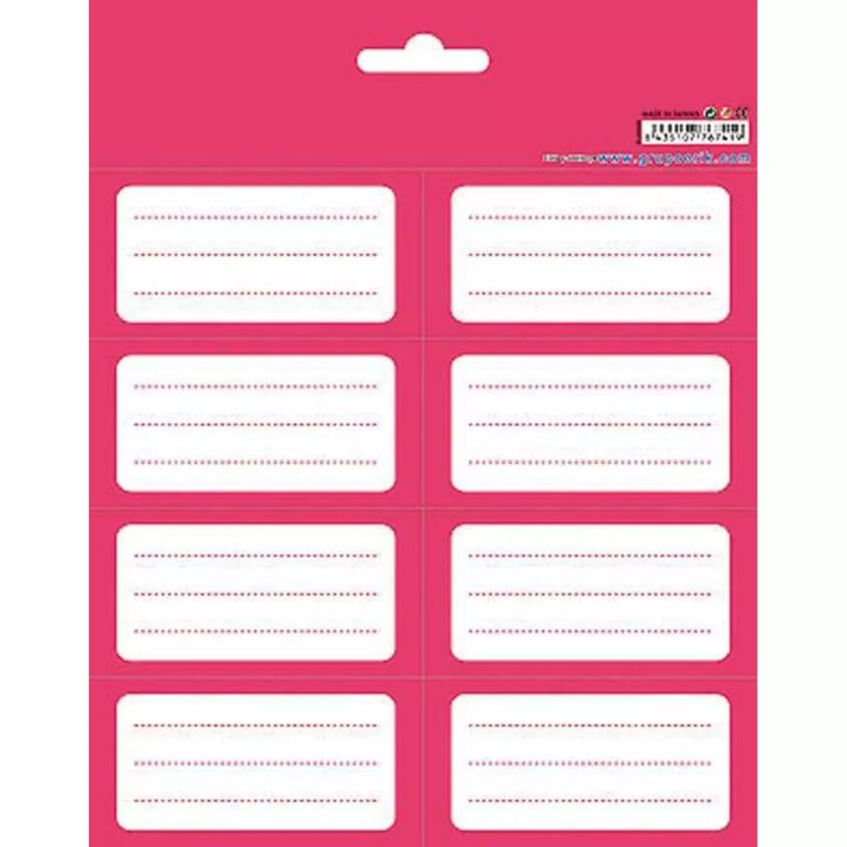 Grupo Erik Editores, S.l. - Pack 16 Etiquetas Adhesivas 8X4 Pink Grupo Erik Editores Rosa En Oferta Grupo Erik Editores