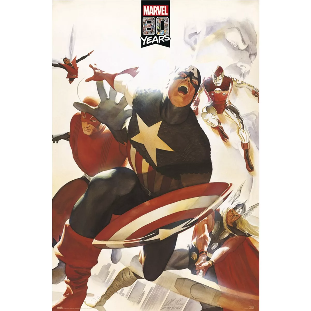 Grupo Erik Editores, S.l. - Pósster Marvel Los Vengadores 80 Aniversario En Oferta Grupo Erik Editores