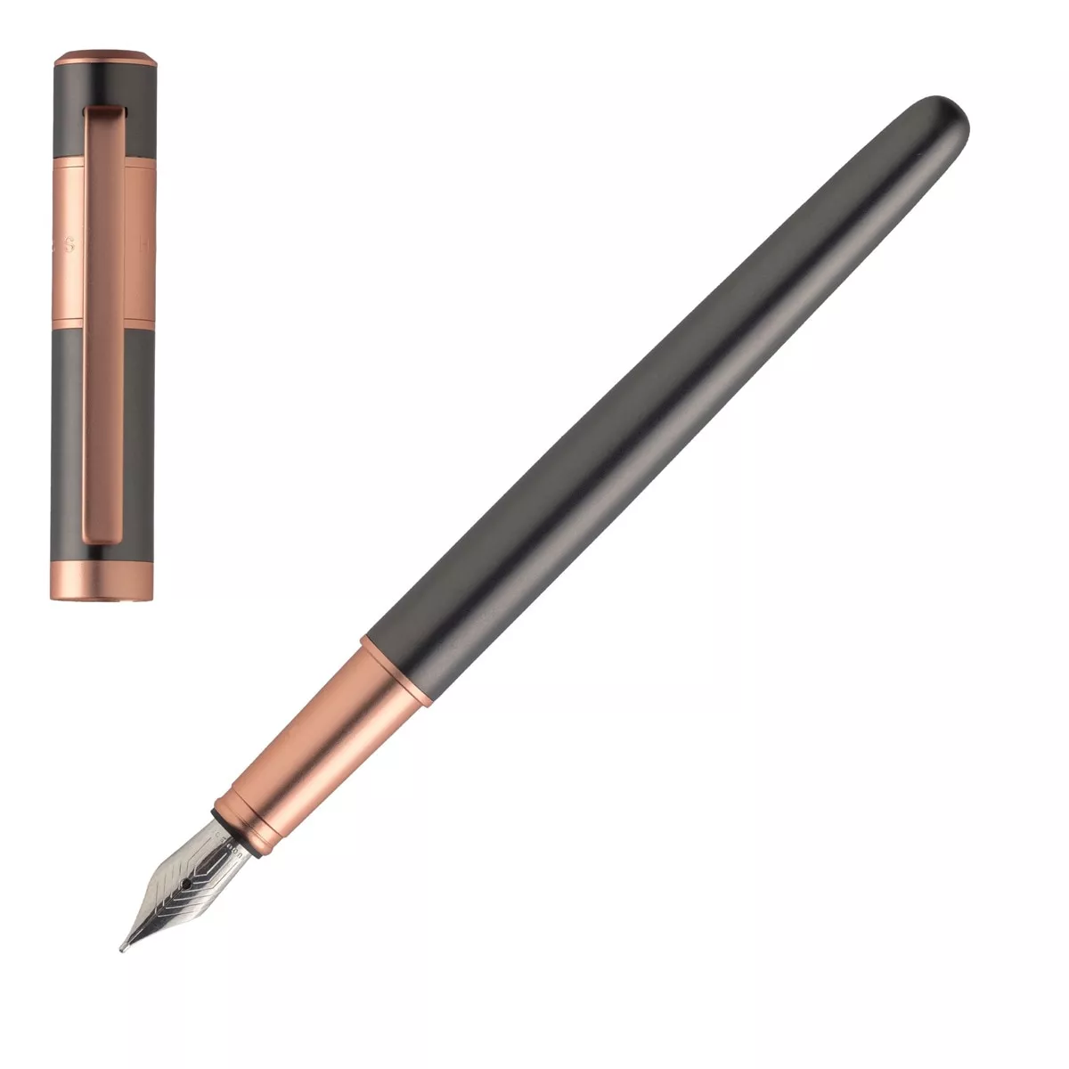Hugo Boss - Estilográfica Ribbon Matte Gun Rutenio Y Oro Rosa En Oferta Hugo Boss - Estilográfica Ribbon Matte Gun Rutenio Y Oro Rosa Barato