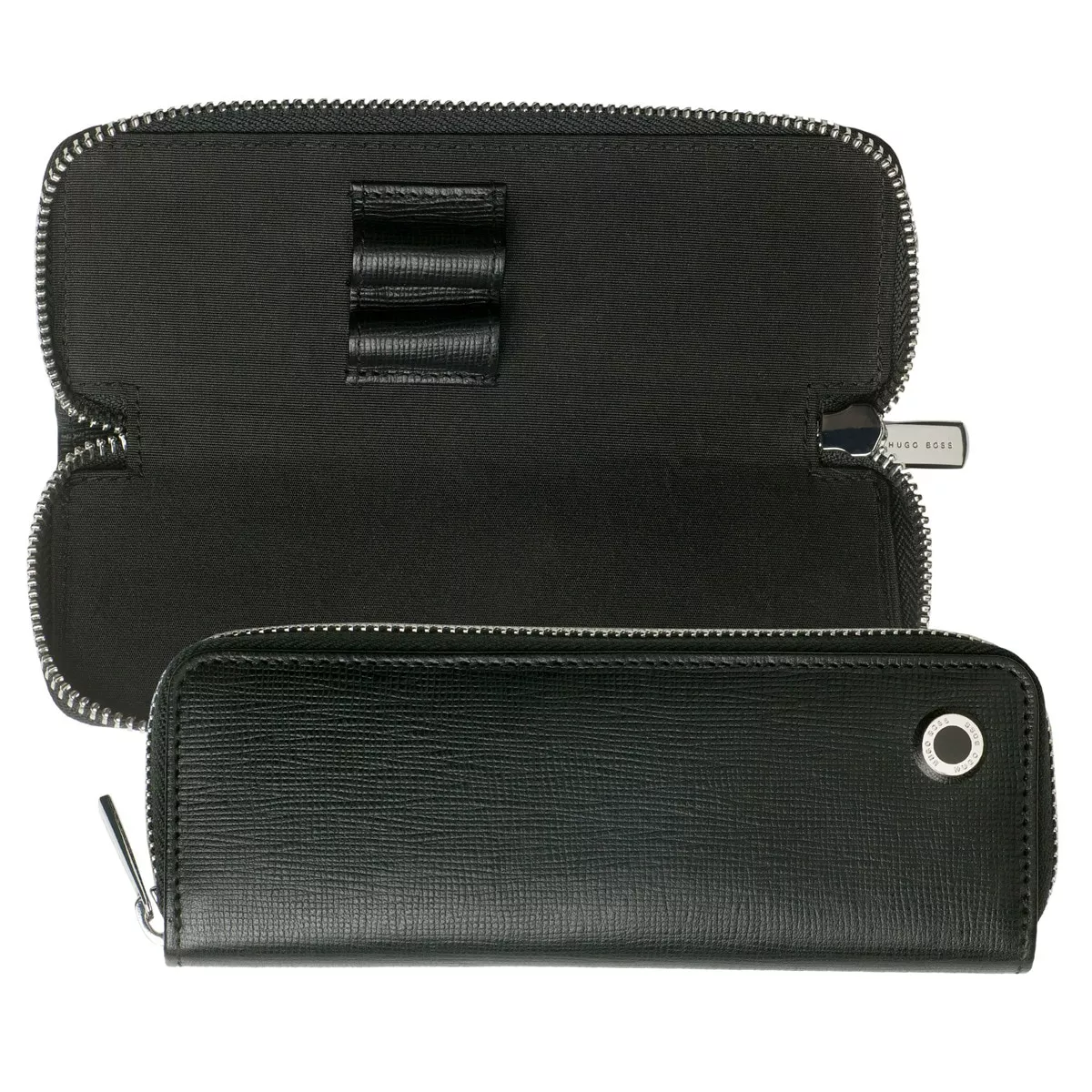 Hugo Boss - Funda Bolígrafo Doble Con Cremallera Tradition Negro En Oferta Hugo Boss - Funda Bolígrafo Doble Con Cremallera Tradition Negro Barato
