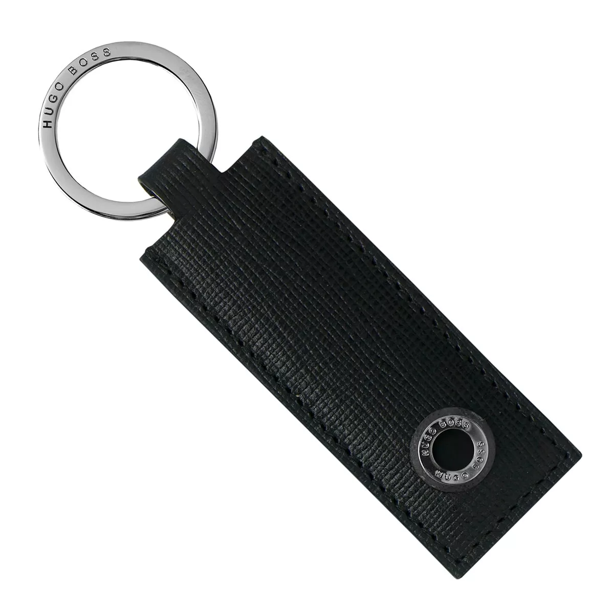Hugo Boss - Llavero Tradition Piel Negro/Cromo En Oferta Hugo Boss - Llavero Tradition Piel Negro/Cromo Barato