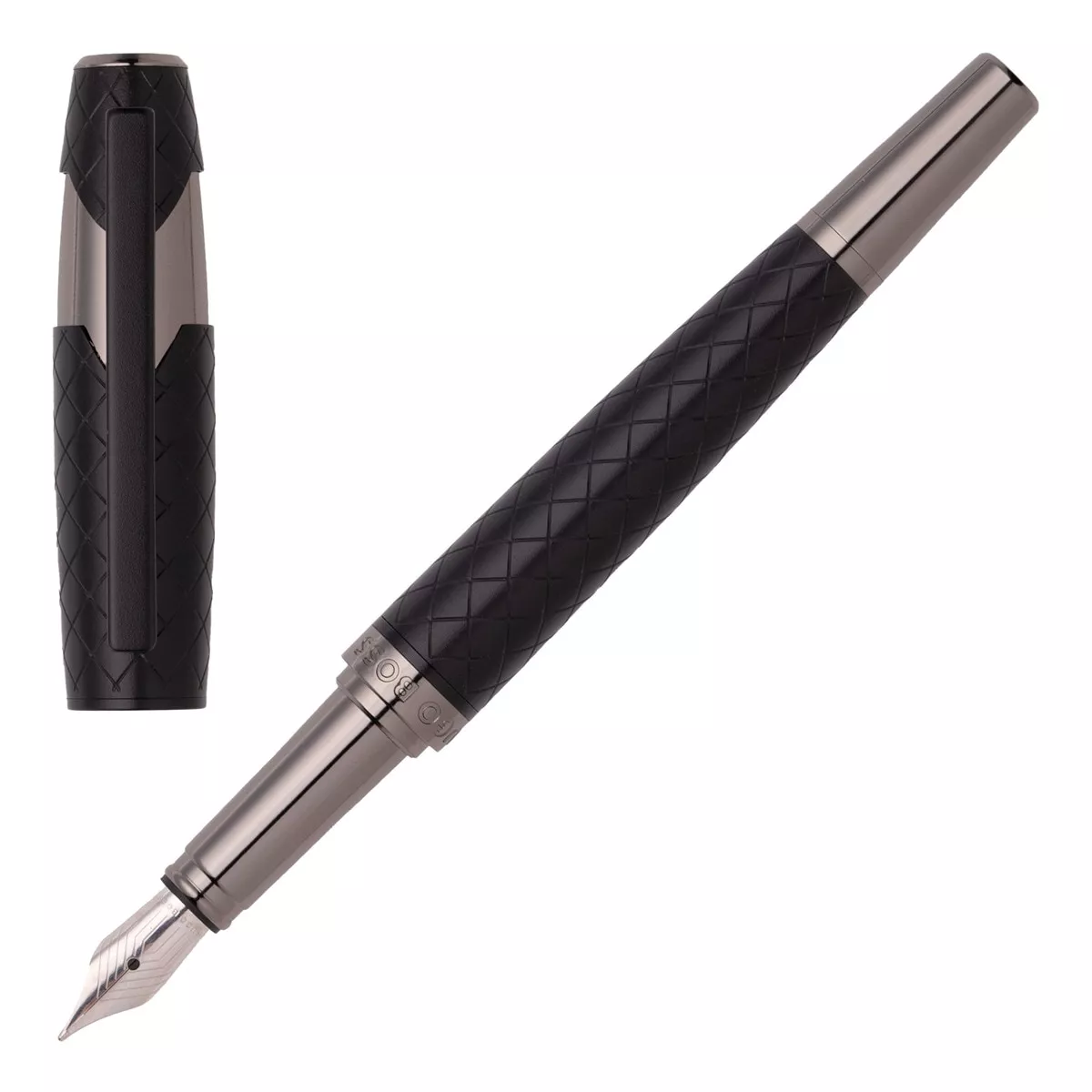 Hugo Boss - Pluma Estilográfica Chevron Negra En Oferta Hugo Boss - Pluma Estilográfica Chevron Negra Barato