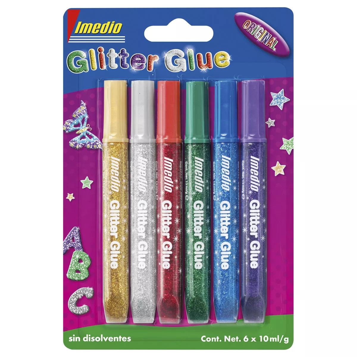 Imedio - Blister Glitter Glue Original Para Manualidades 6X10 Ml En Oferta Imedio - Blister Glitter Glue Original Para Manualidades 6X10 Ml Barato