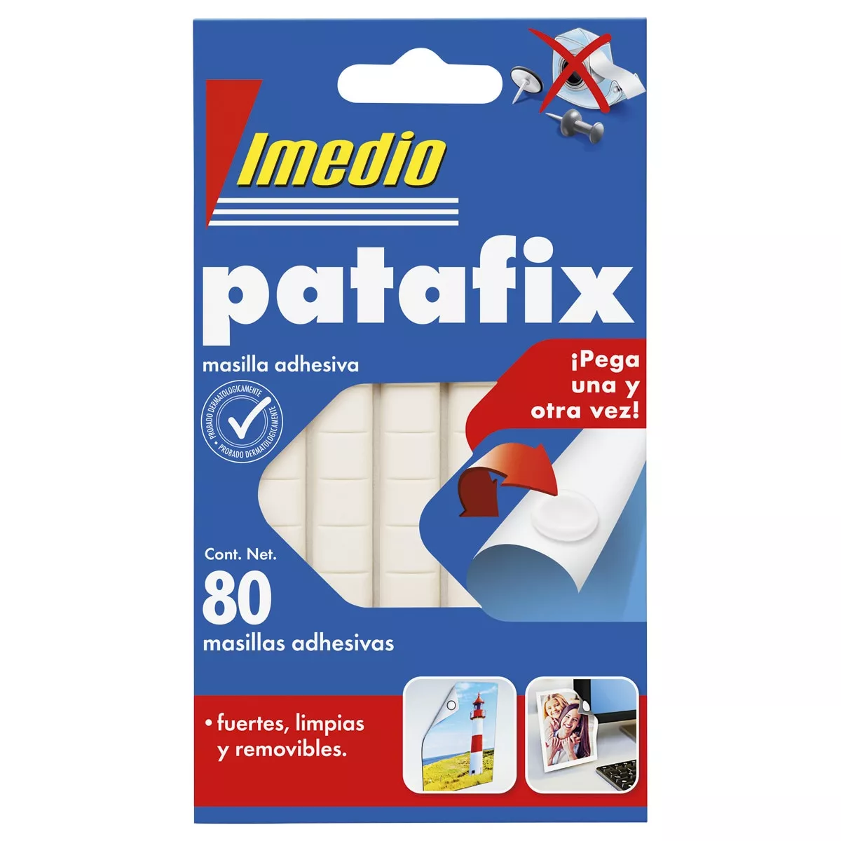 Imedio - Blister Masilla Adhesiva Blanca Removible Patafix 80 Unidades En Oferta Imedio - Blister Masilla Adhesiva Blanca Removible Patafix 80 Unidades Barato