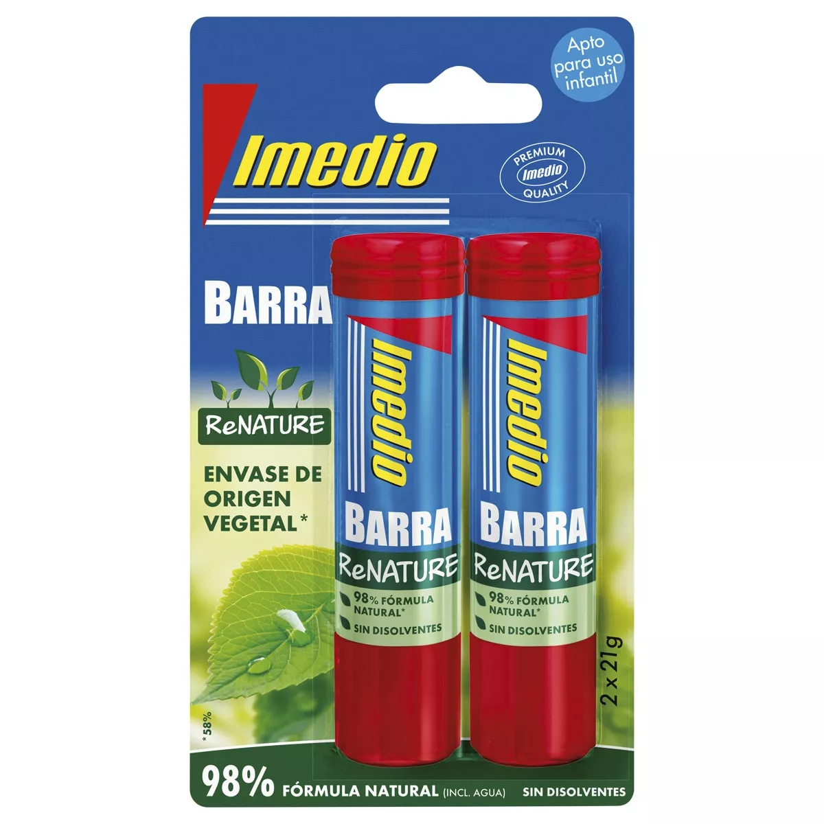 Imedio - Pack Barra Adhesiva Renature Sin Disolventes 21+21 Grs En Oferta Imedio - Pack Barra Adhesiva Renature Sin Disolventes 21+21 Grs Barato