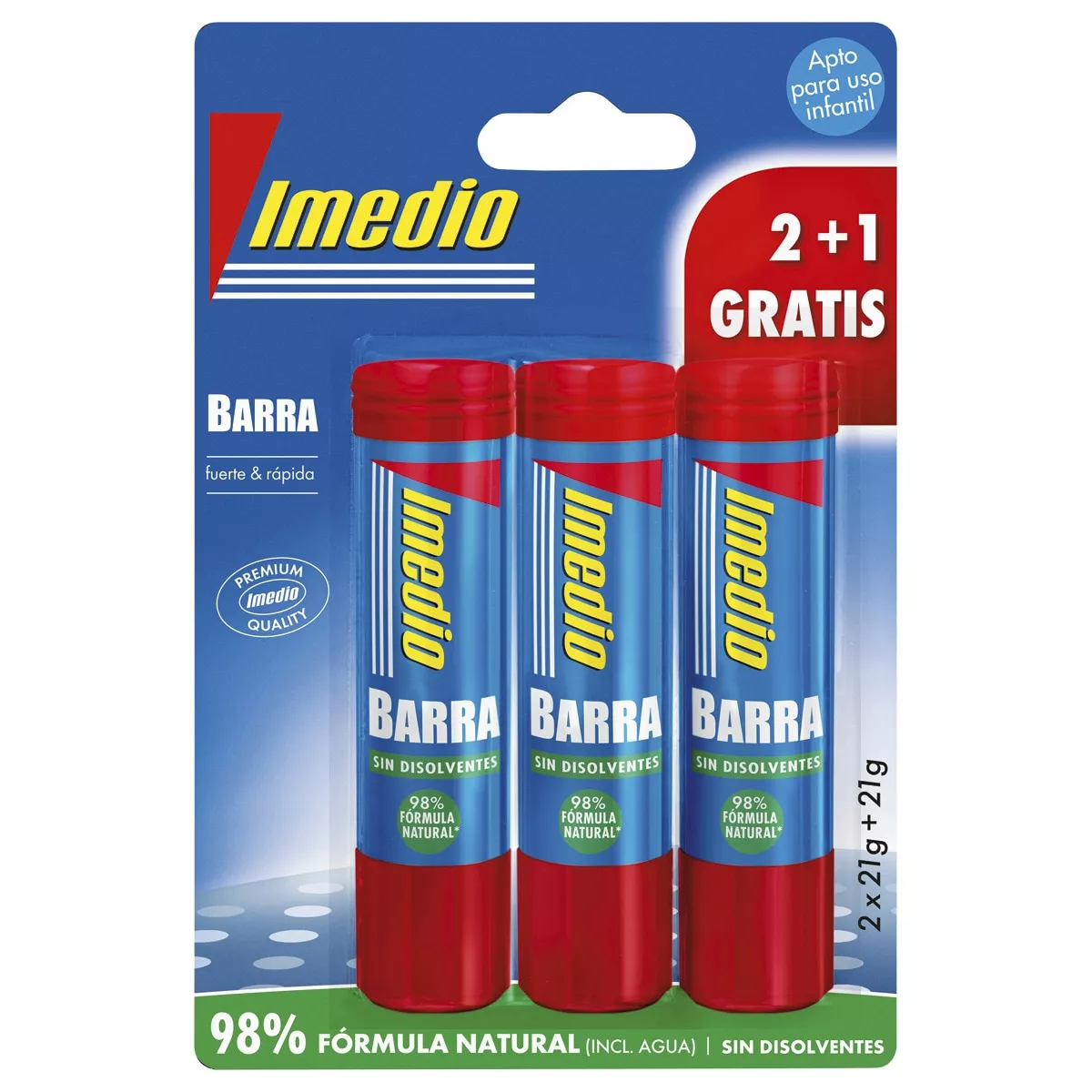 Imedio - Pack Barra Adhesiva Sin Disolventes 2X21+21 Grs En Oferta Imedio - Pack Barra Adhesiva Sin Disolventes 2X21+21 Grs Barato