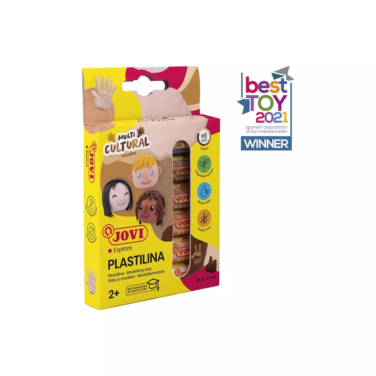 Jovi - Estuche 6 Barras Plastilina 15 Gr Colores Multiculturales barato
