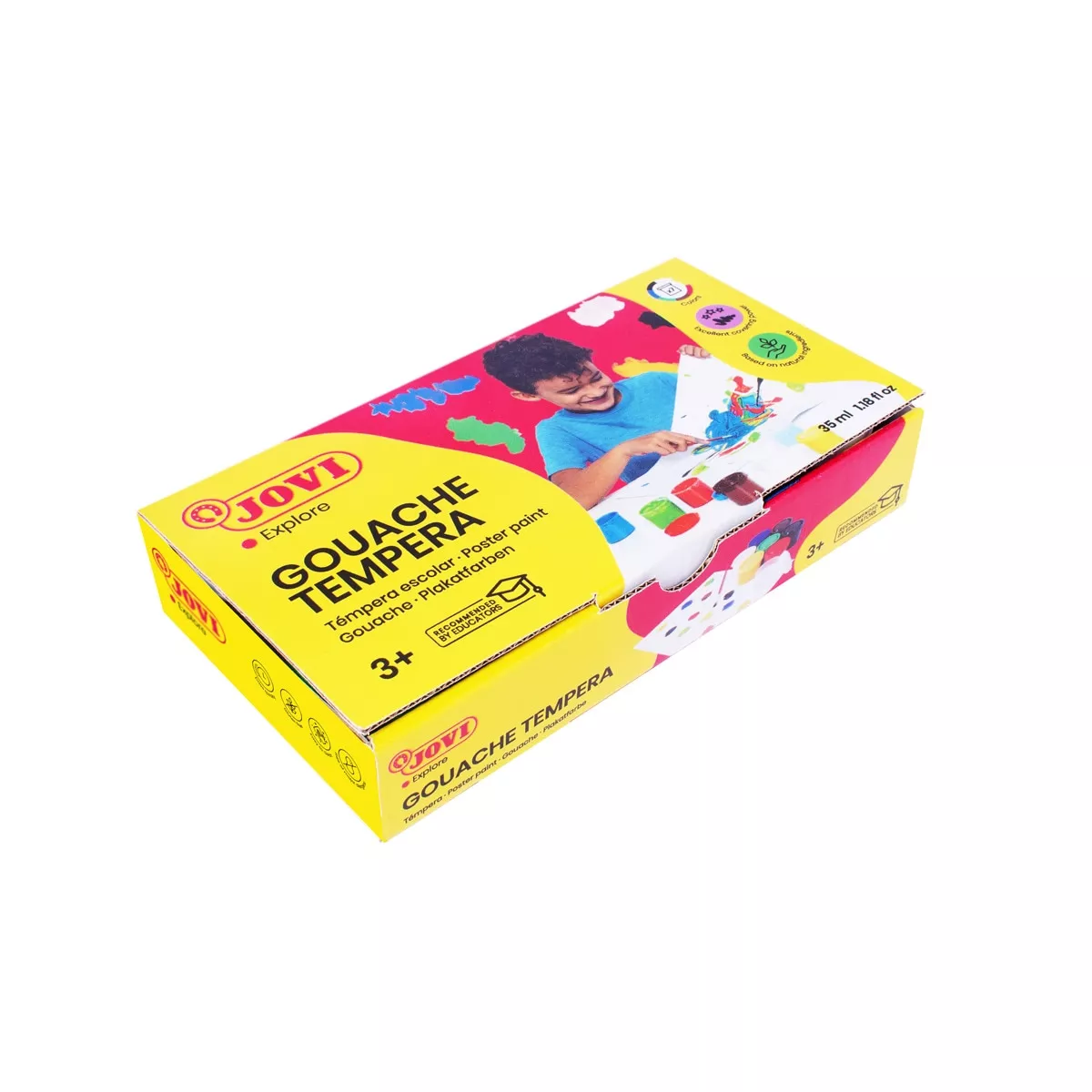 Jovi - Témpera Escolar Estuche 7 Botes 35Ml Colores Surtidos + 1 Pincel En Oferta Jovi - Témpera Escolar Estuche 7 Botes 35Ml Colores Surtidos + 1 Pincel Barato