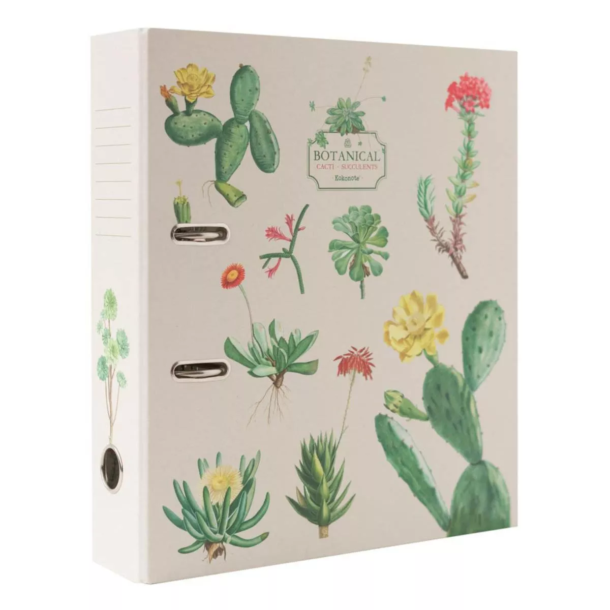 Kokonote - Archivador Con Compresor Botanical Cacti Blanco barato