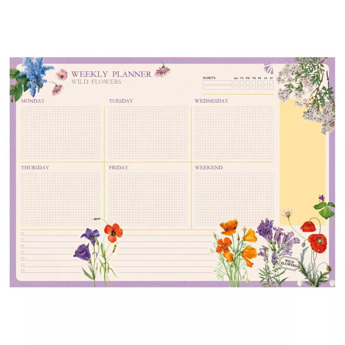 Kokonote - Bloc Planificador Semanal A3 Botanical Wild Flowers Blanco Inglés En Oferta Kokonote - Bloc Planificador Semanal A3 Botanical Wild Flowers Blanco Inglés Barato