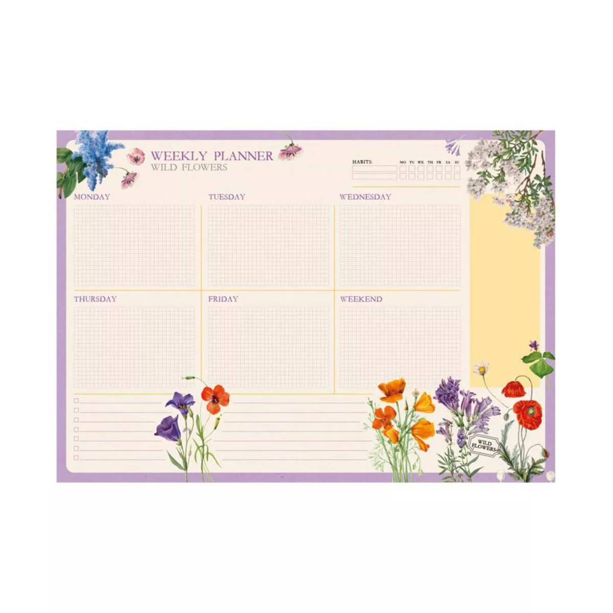 Kokonote - Bloc Planificador Semanal A4 Botanical Wild Flowers Blanco Inglés En Oferta Kokonote - Bloc Planificador Semanal A4 Botanical Wild Flowers Blanco Inglés Barato