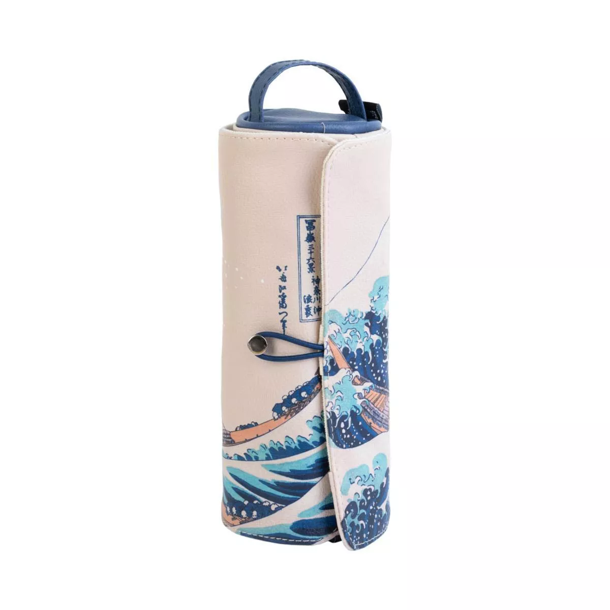 Kokonote - Estuche Enrollable Hokusai Beige Y Azul En Oferta Kokonote - Estuche Enrollable Hokusai Beige Y Azul Barato