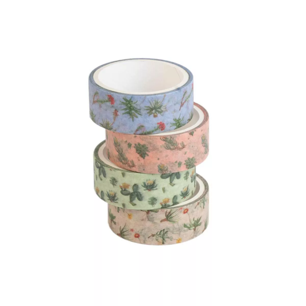 Kokonote - Set 4 Washi Tape Botanical Cacti Verde Y Beige En Oferta Kokonote - Set 4 Washi Tape Botanical Cacti Verde Y Beige Barato