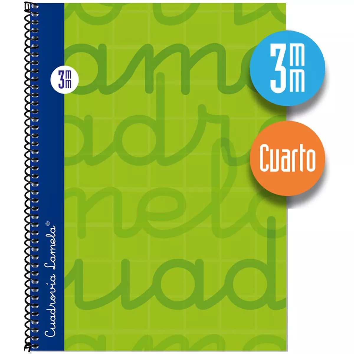 LAMELA - Cuaderno Espiral Tamaño Cuarto 80 Hojas Cuadrovía 3 Mm Tapa Dura barato