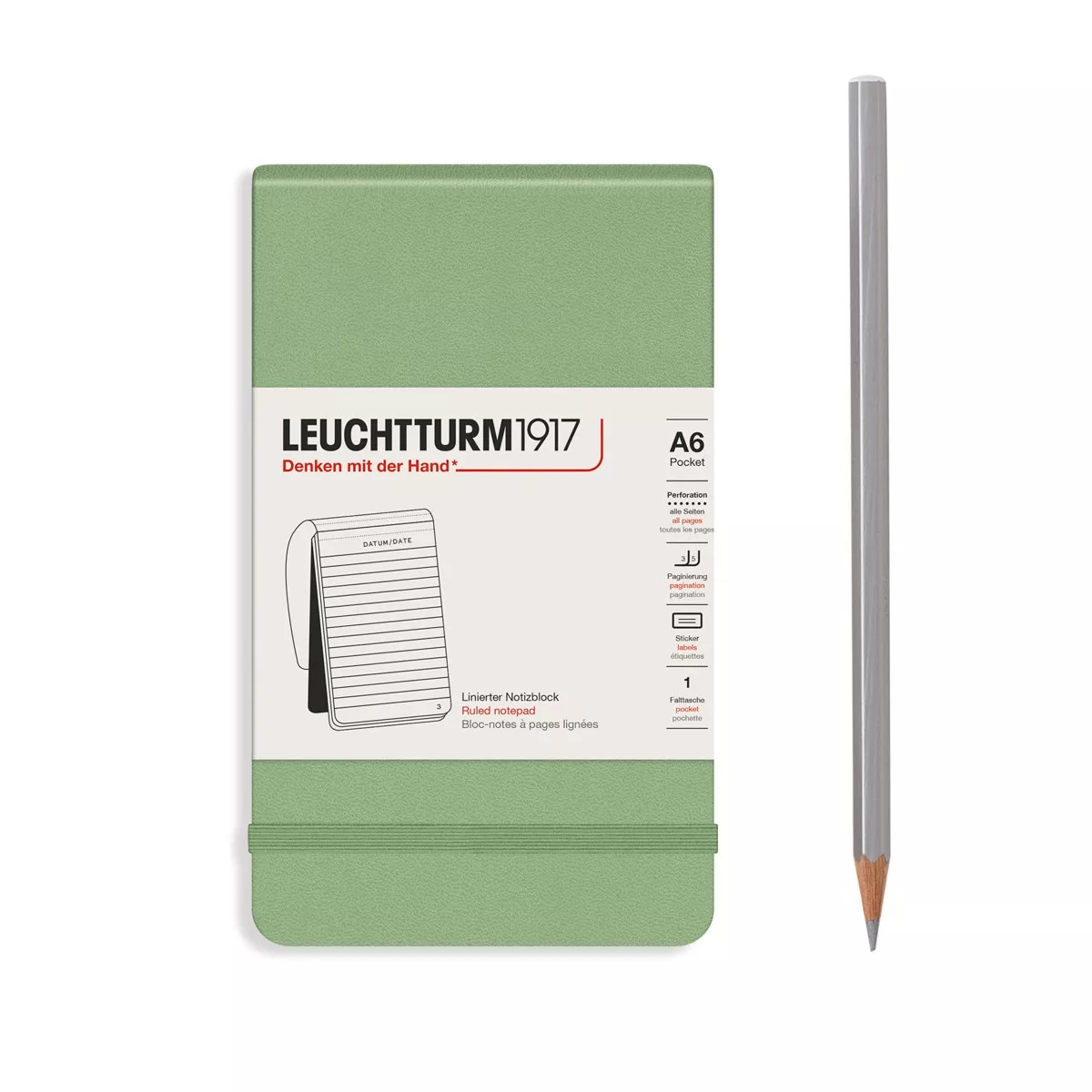 Leuchtturm1917 - Bloc Reporter A6 Lineas Tapa Dura Sage En Oferta Leuchtturm1917 - Bloc Reporter A6 Lineas Tapa Dura Sage Barato