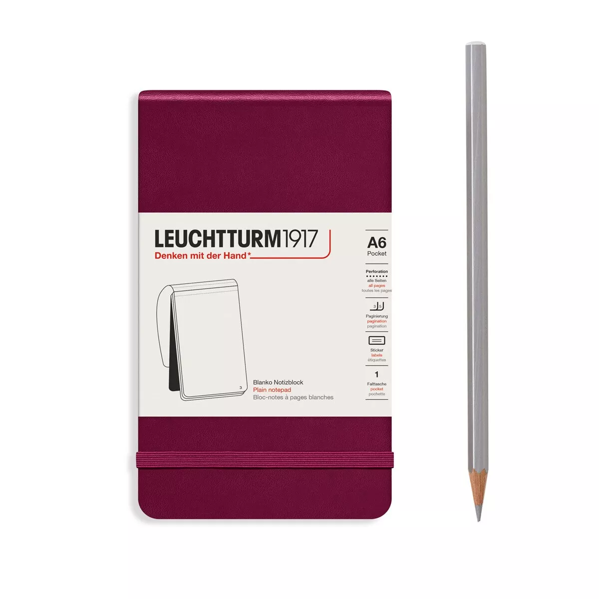 LEUCHTTURM1917 - Bloc Reporter A6 Liso Tapa Dura Port Red barato