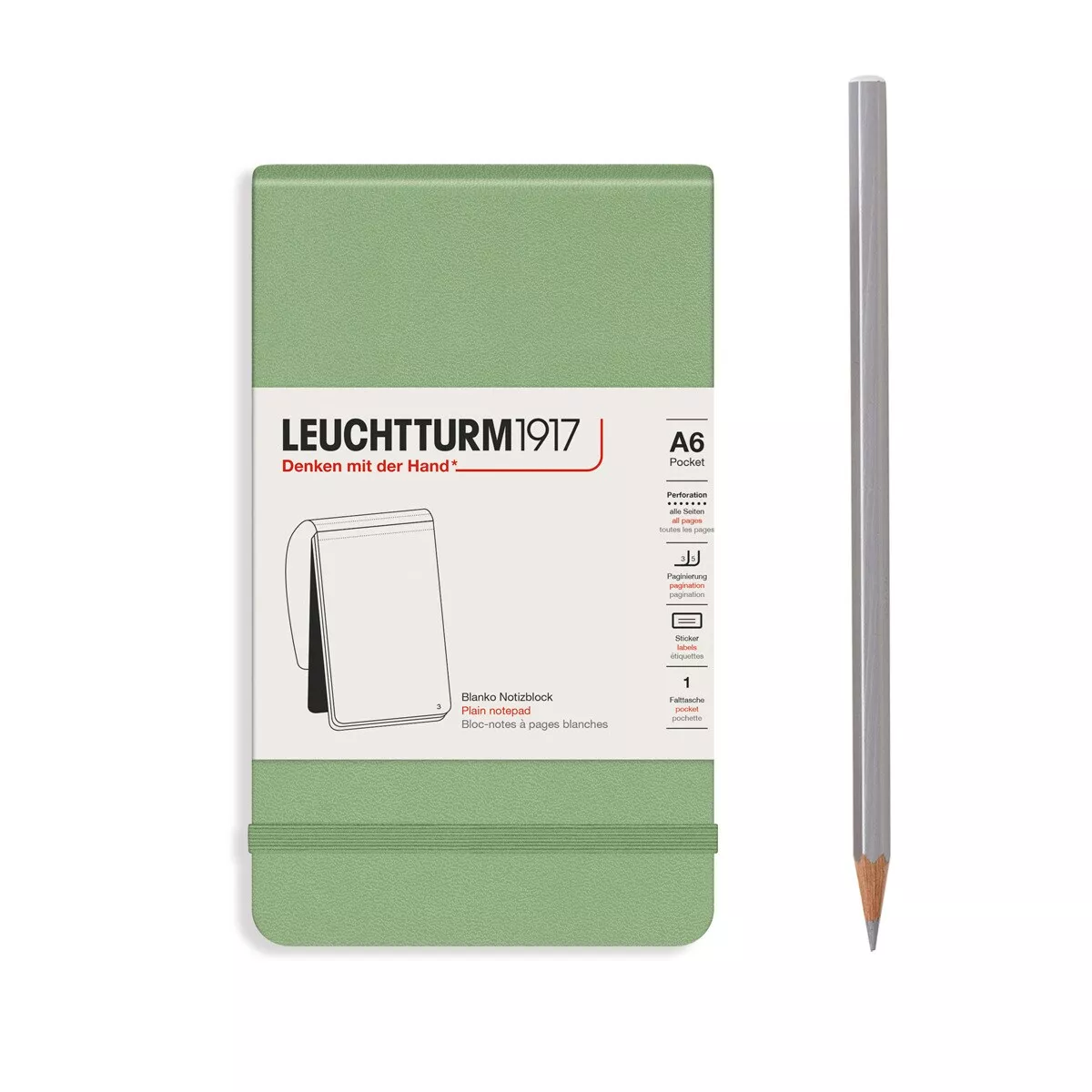 LEUCHTTURM1917 - Bloc Reporter A6 Liso Tapa Dura Sage barato
