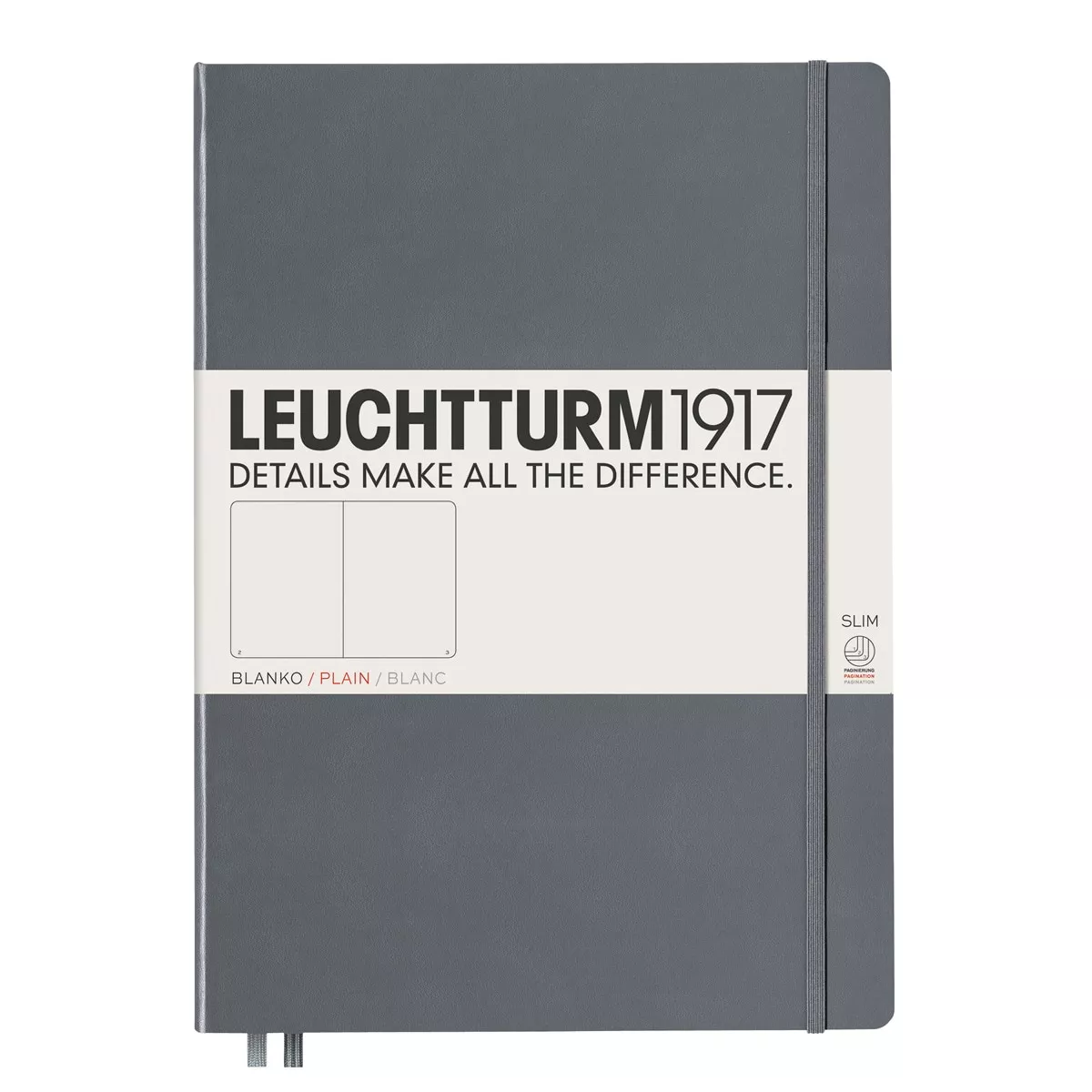 Leuchtturm1917 - Cuaderno De Notas A4 Slim Tapa Dura Lisa Antracita En Oferta Leuchtturm1917 - Cuaderno De Notas A4 Slim Tapa Dura Lisa Antracita Barato