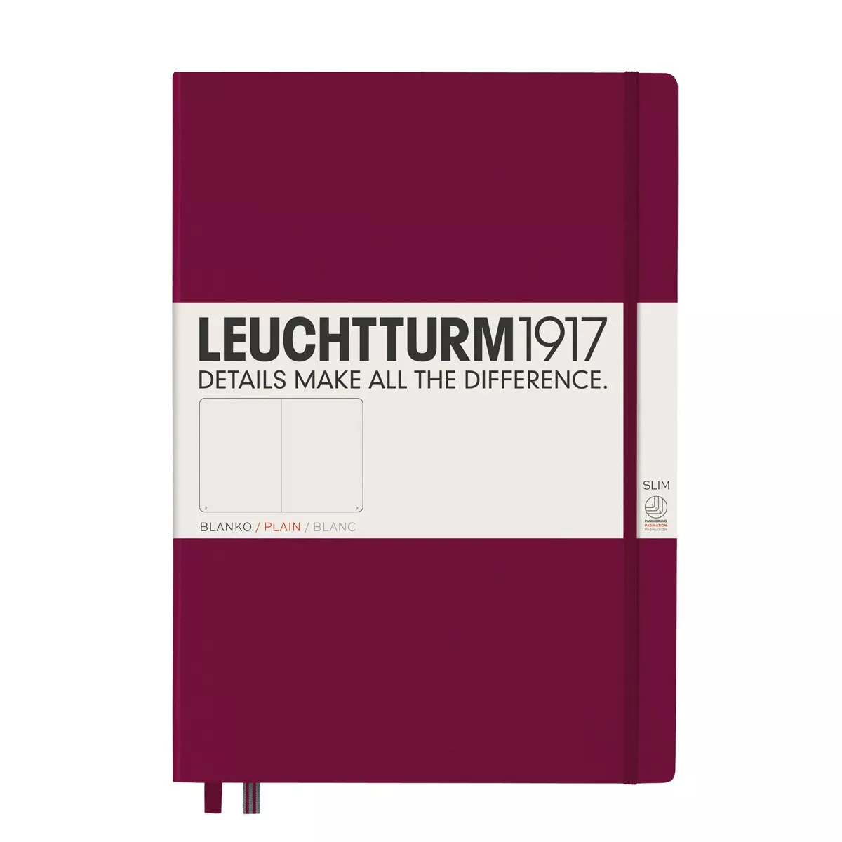 Leuchtturm1917 - Cuaderno De Notas A4 Slim Tapa Dura Liso Rojo Burdeos En Oferta Leuchtturm1917 - Cuaderno De Notas A4 Slim Tapa Dura Liso Rojo Burdeos Barato