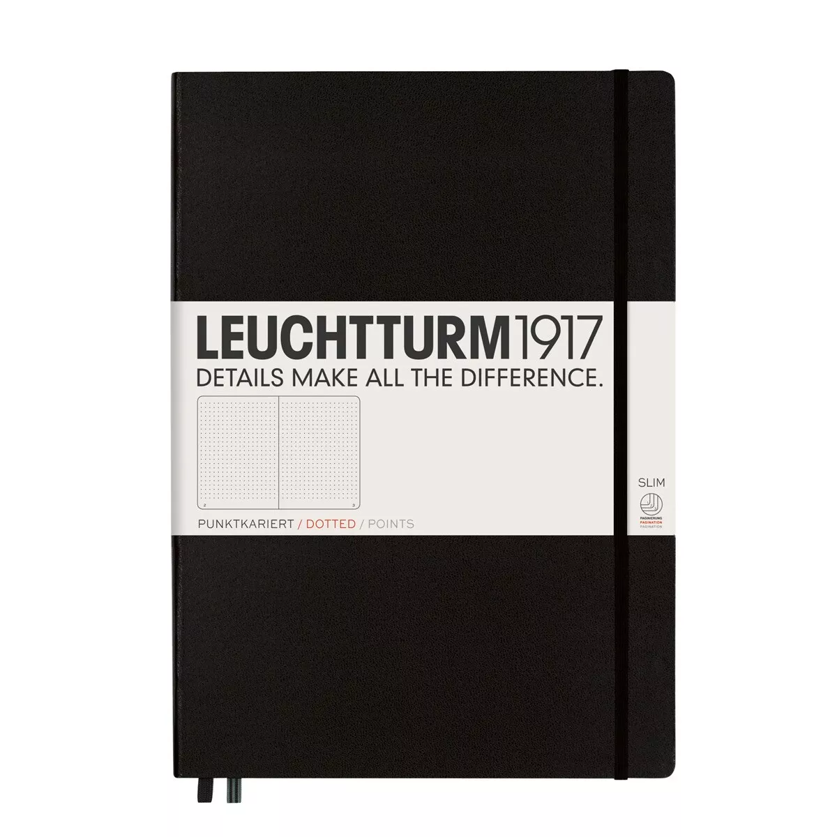 Leuchtturm1917 - Cuaderno De Notas A4 Slim Tapa Dura Puntos Negro En Oferta Leuchtturm1917 - Cuaderno De Notas A4 Slim Tapa Dura Puntos Negro Barato