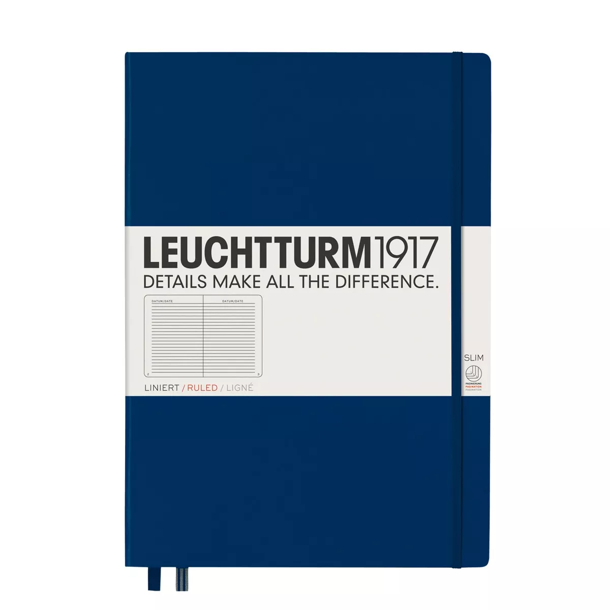 Leuchtturm1917 - Cuaderno De Notas A4 Slim Tapa Dura Rayado Horizontal Azul Marino En Oferta Leuchtturm1917 - Cuaderno De Notas A4 Slim Tapa Dura Rayado Horizontal Azul Marino Barato