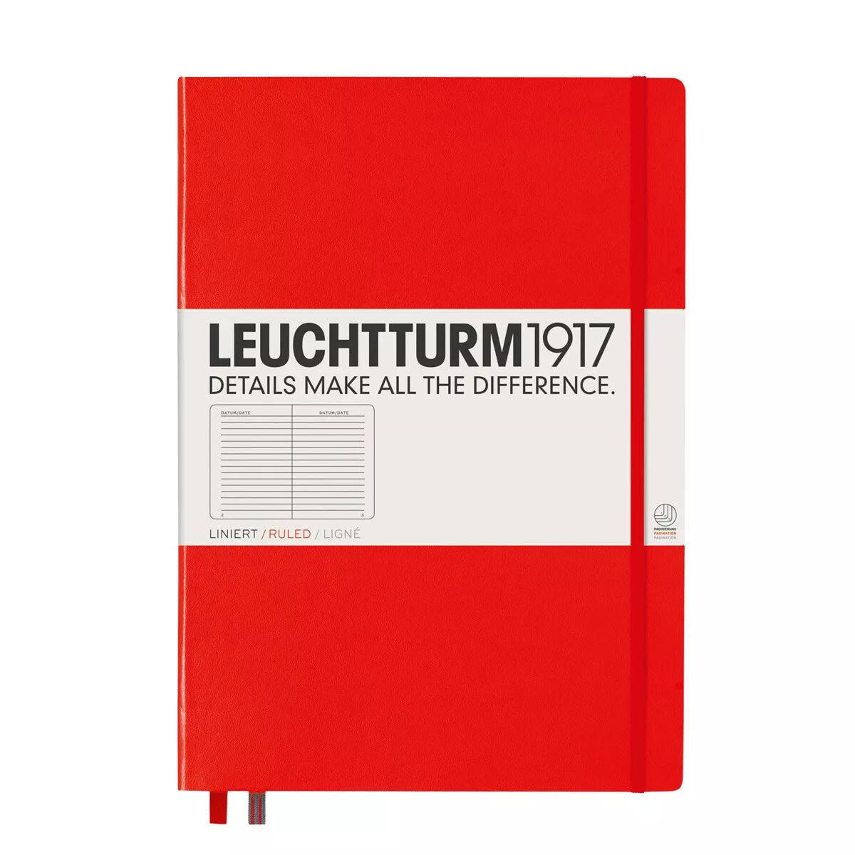Leuchtturm1917 - Cuaderno De Notas A4 Tapa Dura Lineas Rojo En Oferta Leuchtturm1917 - Cuaderno De Notas A4 Tapa Dura Lineas Rojo Barato